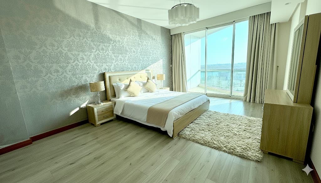 Fully Furnished apartment with pool view