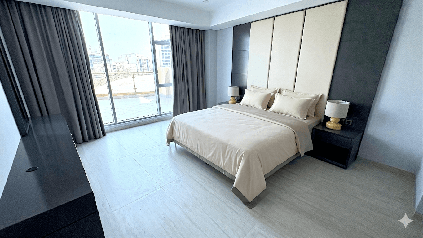 Spacious apartment with huge balcony