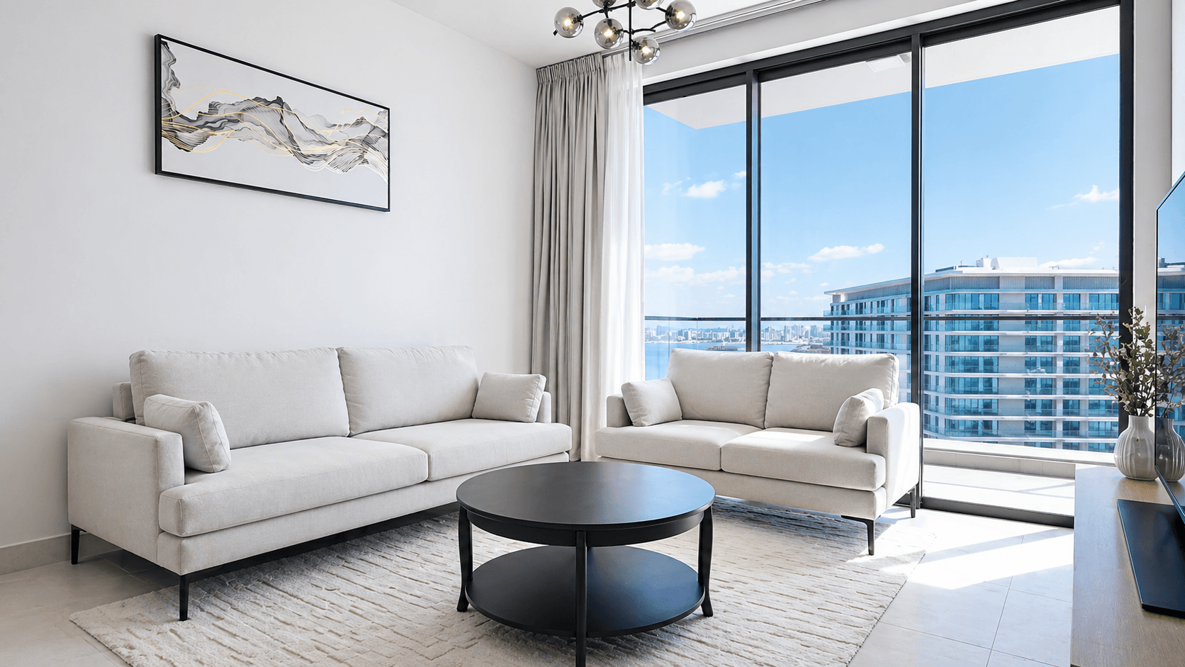 Modern 1 Bedrooms Sea and City View for Rent in Marassi