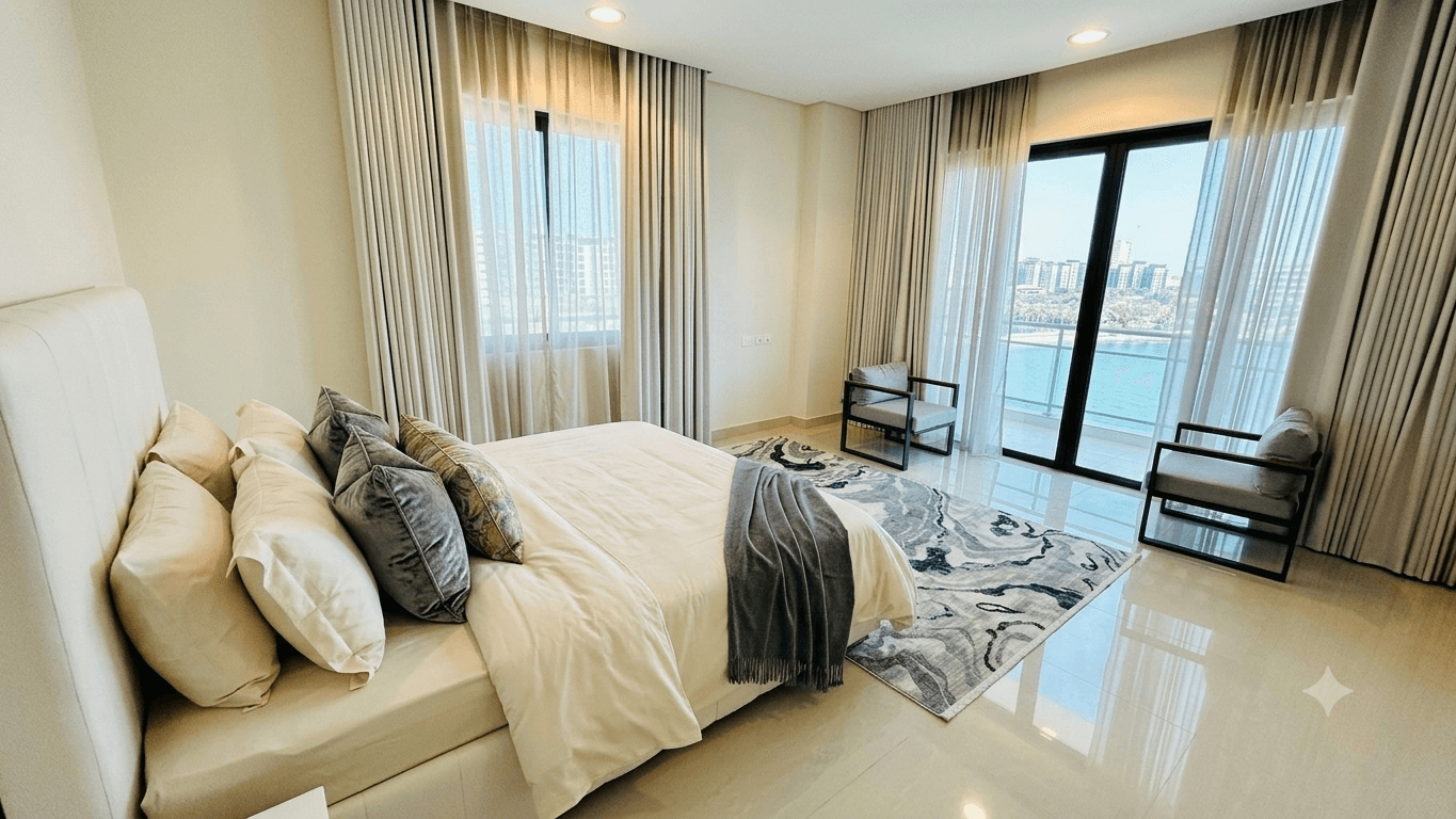 Open Sea view Large Two bedroom in Reef Island.