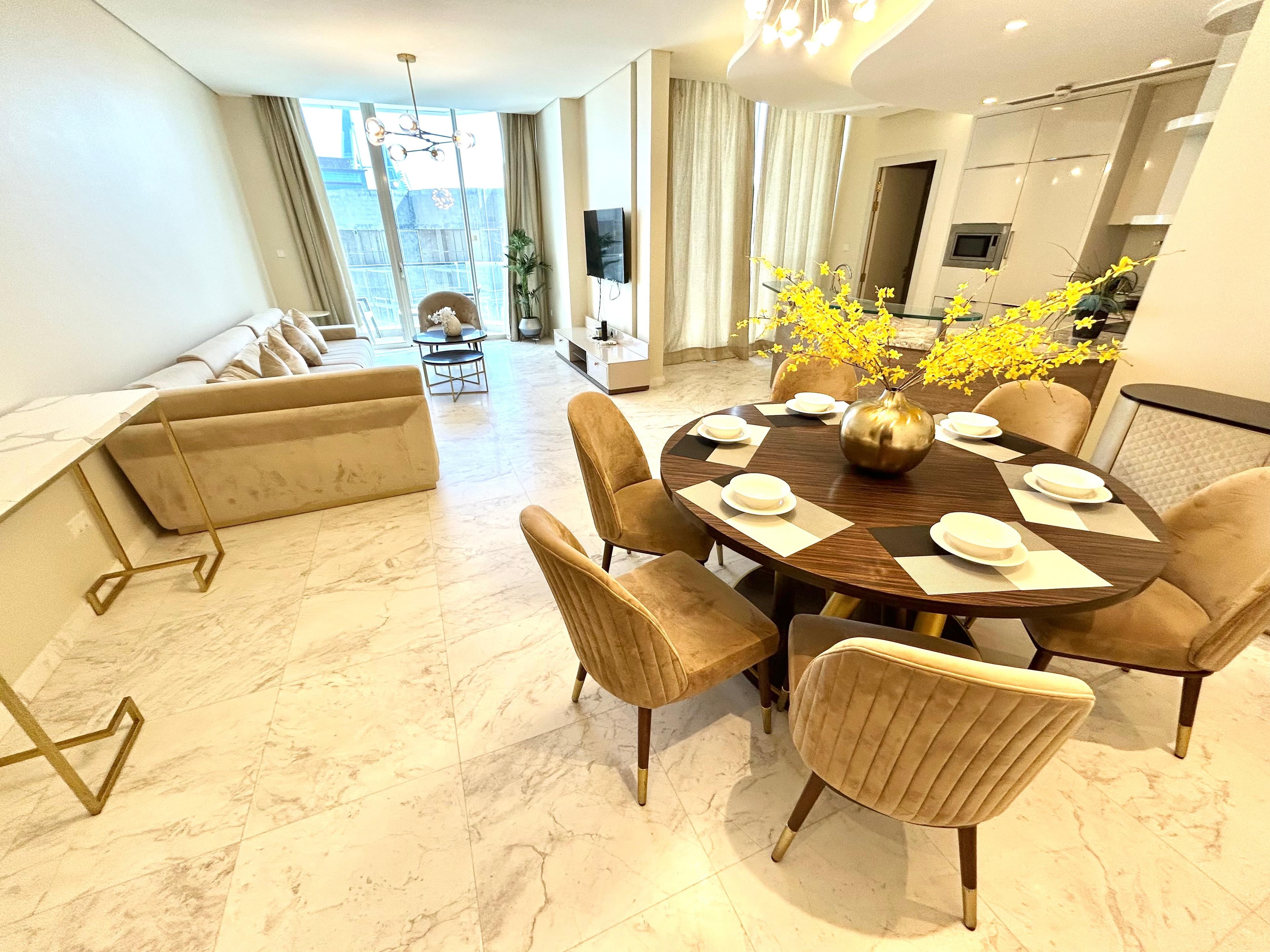 Luxury Three bedroom for lease in Bahrain bay area.